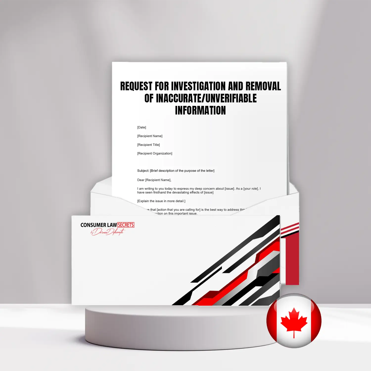 Request for Investigation and Removal of Inaccurate Unverifiable Information