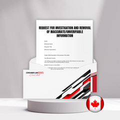 Request for Investigation and Removal of Inaccurate Unverifiable Information